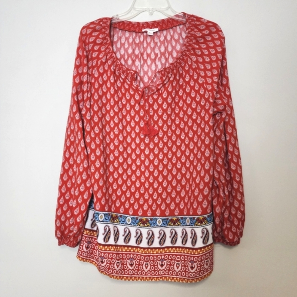 Beach Lunch Lounge split neck‎ tunic Medium